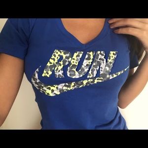 Nike Tops - Nike “run” blue shirt😍 Nike Tops - Nike “run” blue shirt😍